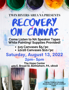 Recovery On Canvas - Painting + Speaker Tapes @ Hope Center