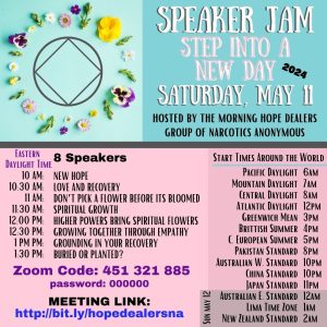 4th Annual "Step into a New Day Speaker" Online Jam @ Zoom